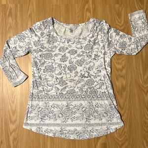 Lucky Brand long Sleeve Floral Tee, size XS